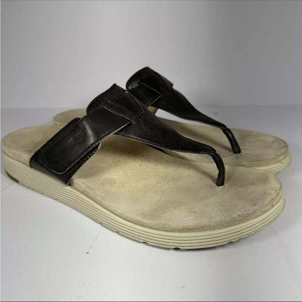 Dansko Cece Women’s EU 41 US 10 Black Leather‎ Thong Adjustable Comfort Sandals